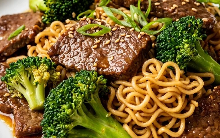 Beef and Broccoli Ramen Stir Fry