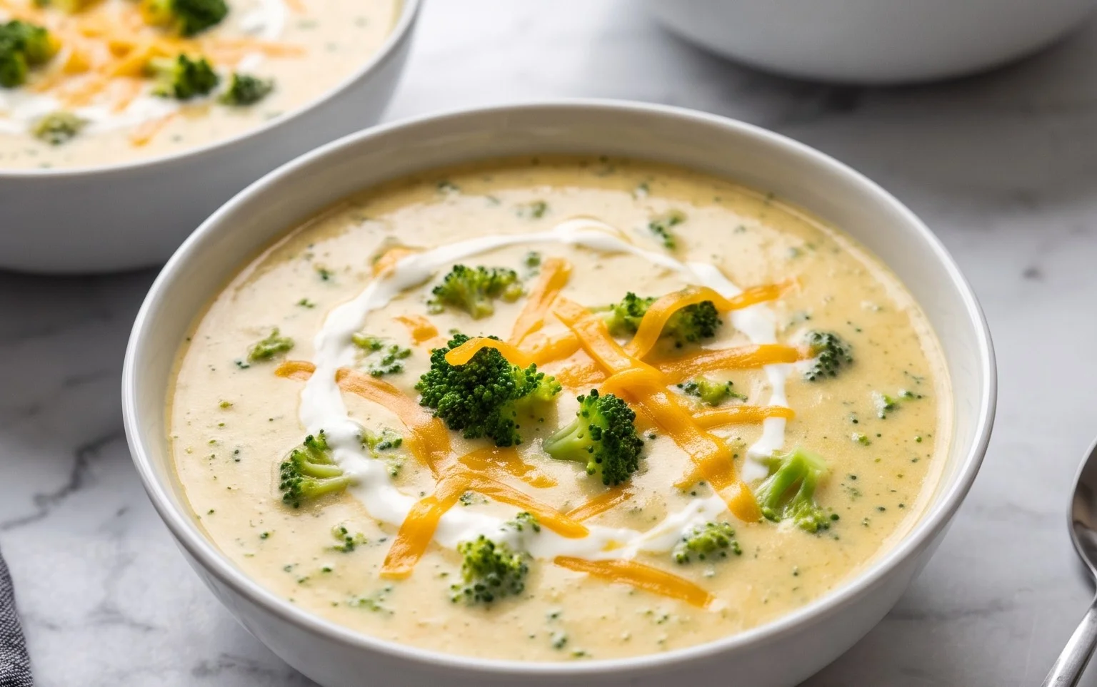 Easy Creamy Broccoli Cheese Soup Recipe