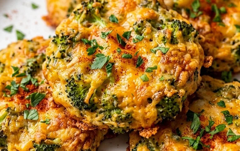 Crispy Broccoli Cheddar Rounds (Low Carb Snack)