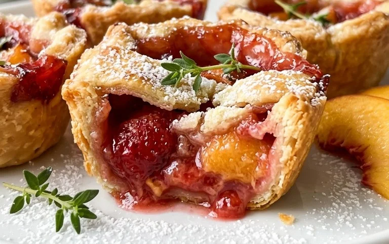 Strawberry Peach Pie Bites