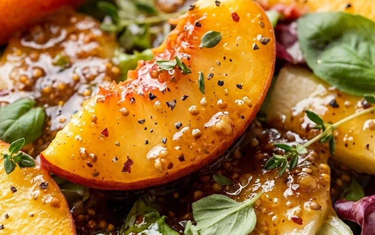 Peach Honey Dijon Balsamic Vinaigrette Recipe