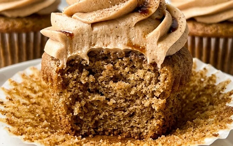 Brown Butter Dirty Chai Cupcakes