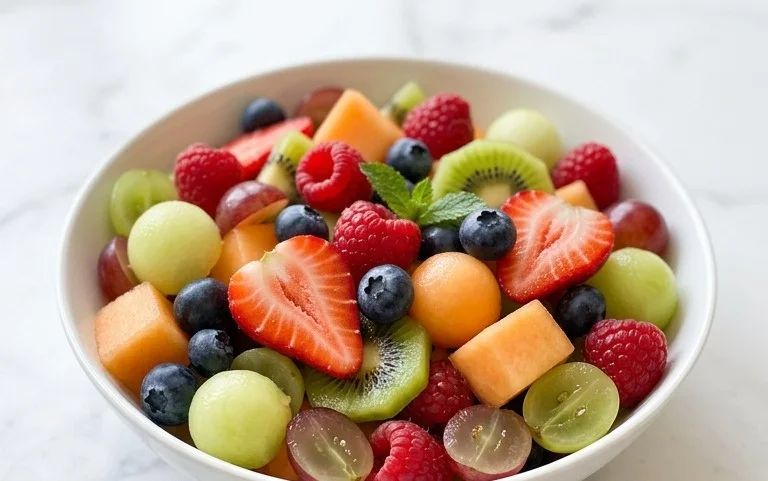 Vibrant Breakfast Fruit Salad With Greek Yogurt